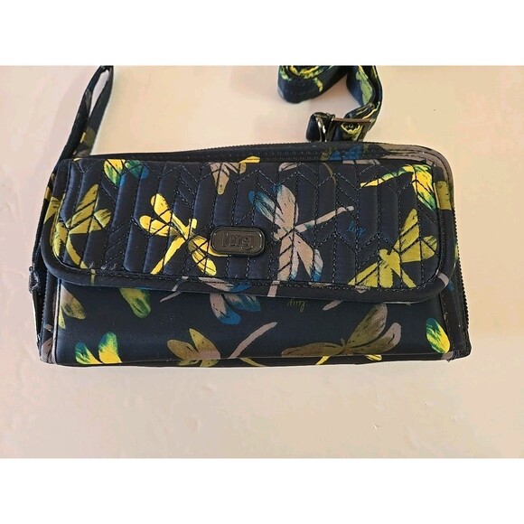 NWT Lug KICKFLIP 3 Convertible RFID Wallet Wristlet Crossbody DRAGONFLY - Picture 7 of 7